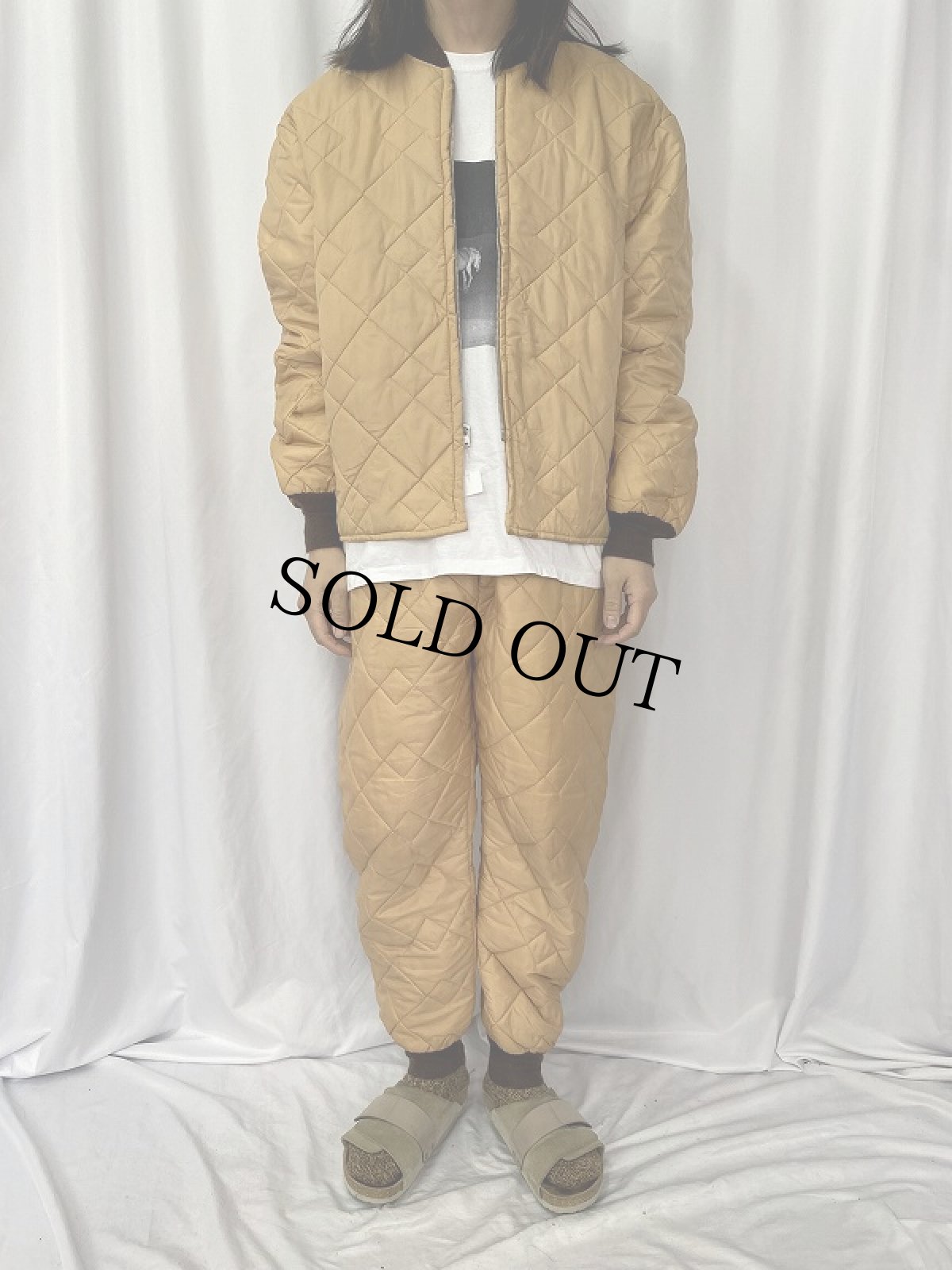 画像2: 60's キルティングジャケット/パンツ SETUP XL (2)