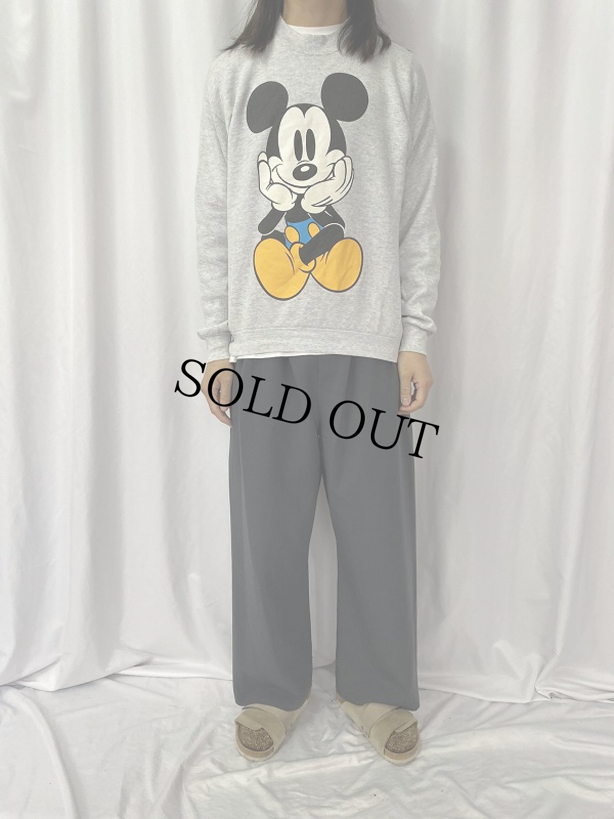 画像2: 90's Disney 青パンミッキー プリントスウェット (2)