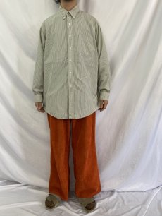 画像2: 80〜90's Brooks Brothers makers USA製 ストライプ柄 コットンブロード ボタンダウンシャツ SIZE17 1/2-4 (2)