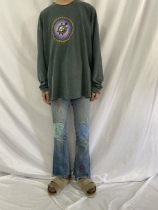 画像2: 70's Levi's 517 66single "BOOT CUT" パッチワークリメイク デニムパンツ W28 (2)