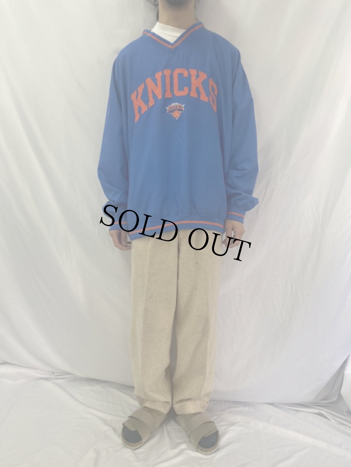 画像3: NBA KNICKS ウォームアッププルオーバー XL (3)