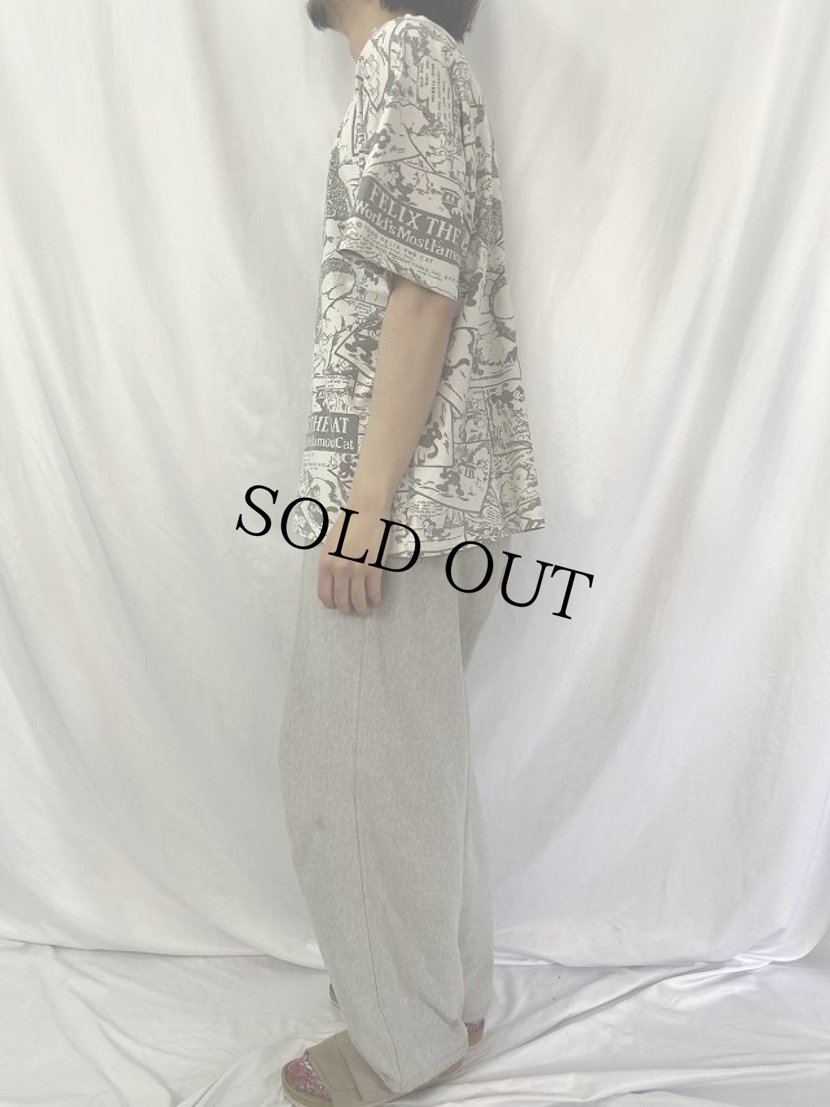 画像3: 80's FELIX 総柄 キャラクタープリントTシャツ (3)