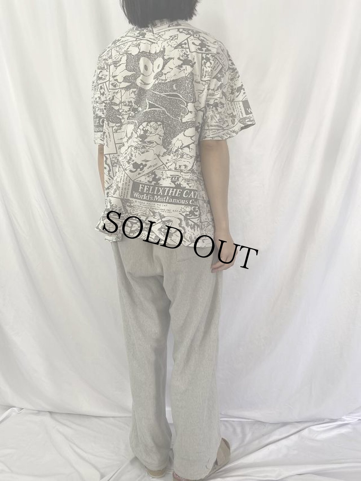 画像4: 80's FELIX 総柄 キャラクタープリントTシャツ (4)