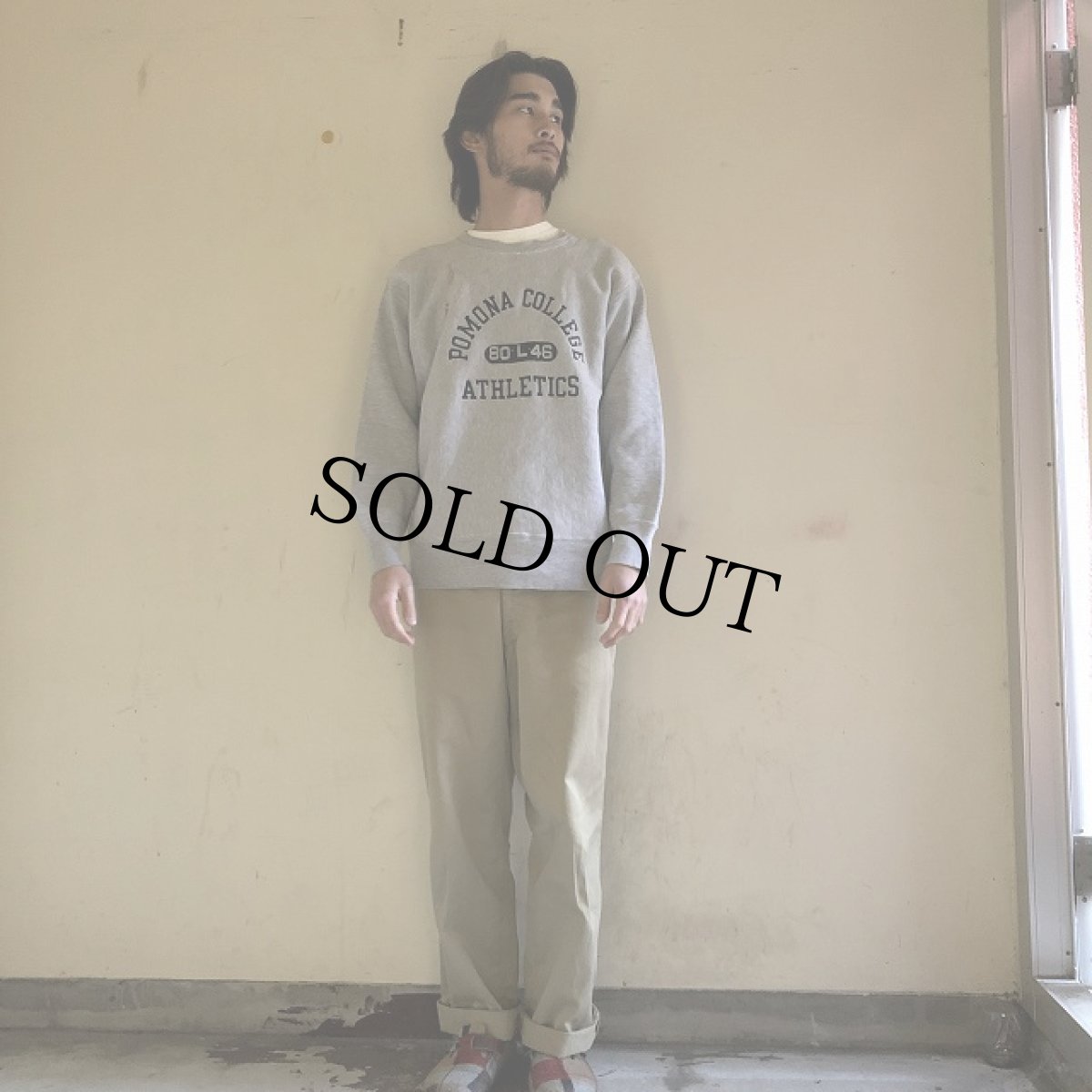 画像2: 70's Champion REVERSE WEAVE 単色タグ USA製 3段プリント スウェット (2)