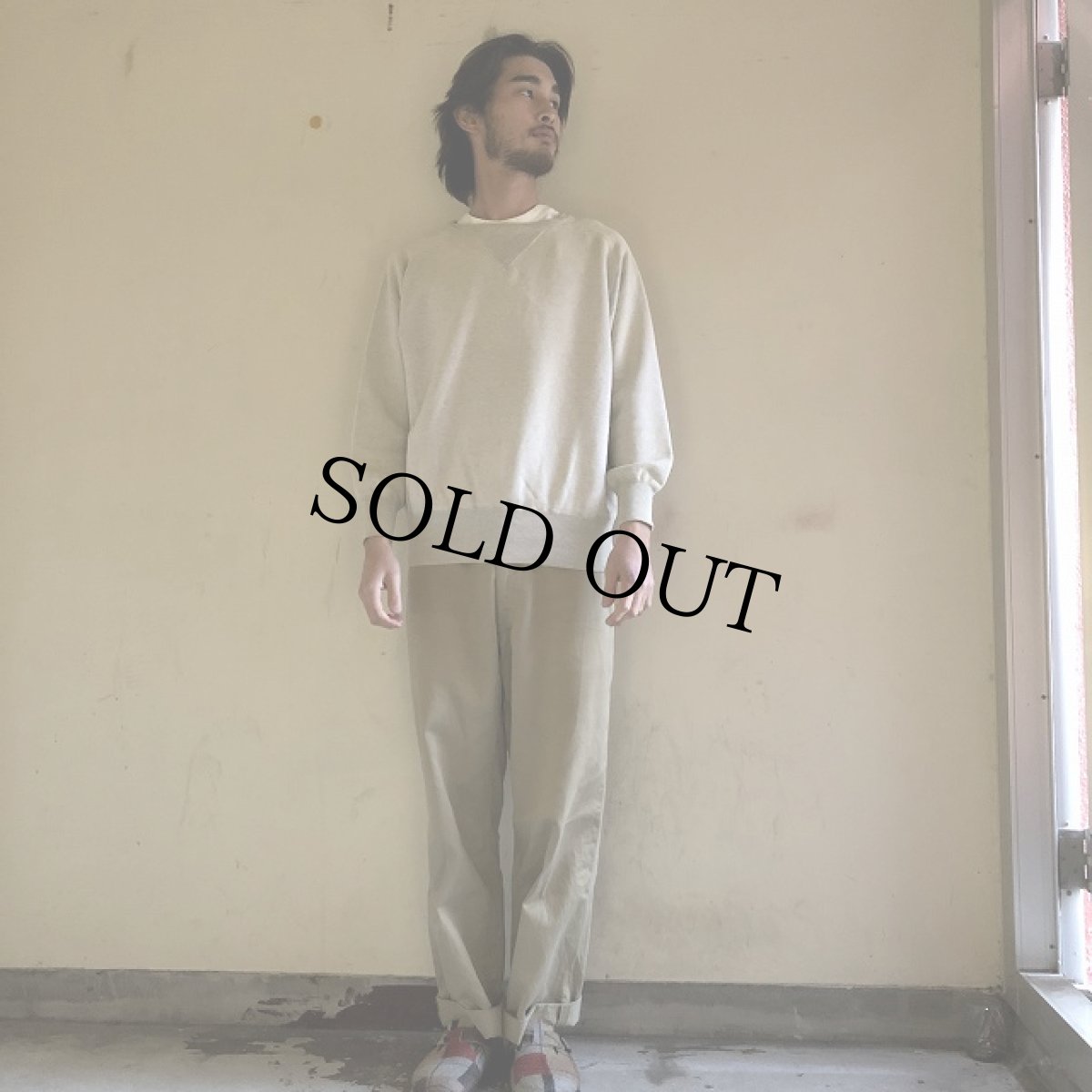 画像2: 40's Duxbak 両V フリーダムスリーブ 無地スウェット (2)