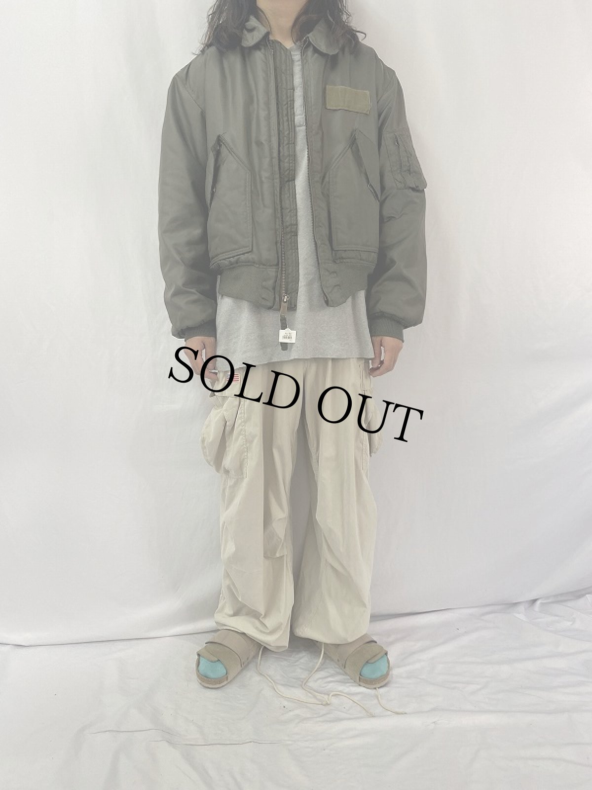 画像2: 70〜80's U.S.AIR FORCE CWU-45/P "TYPE B" フライトジャケット (2)