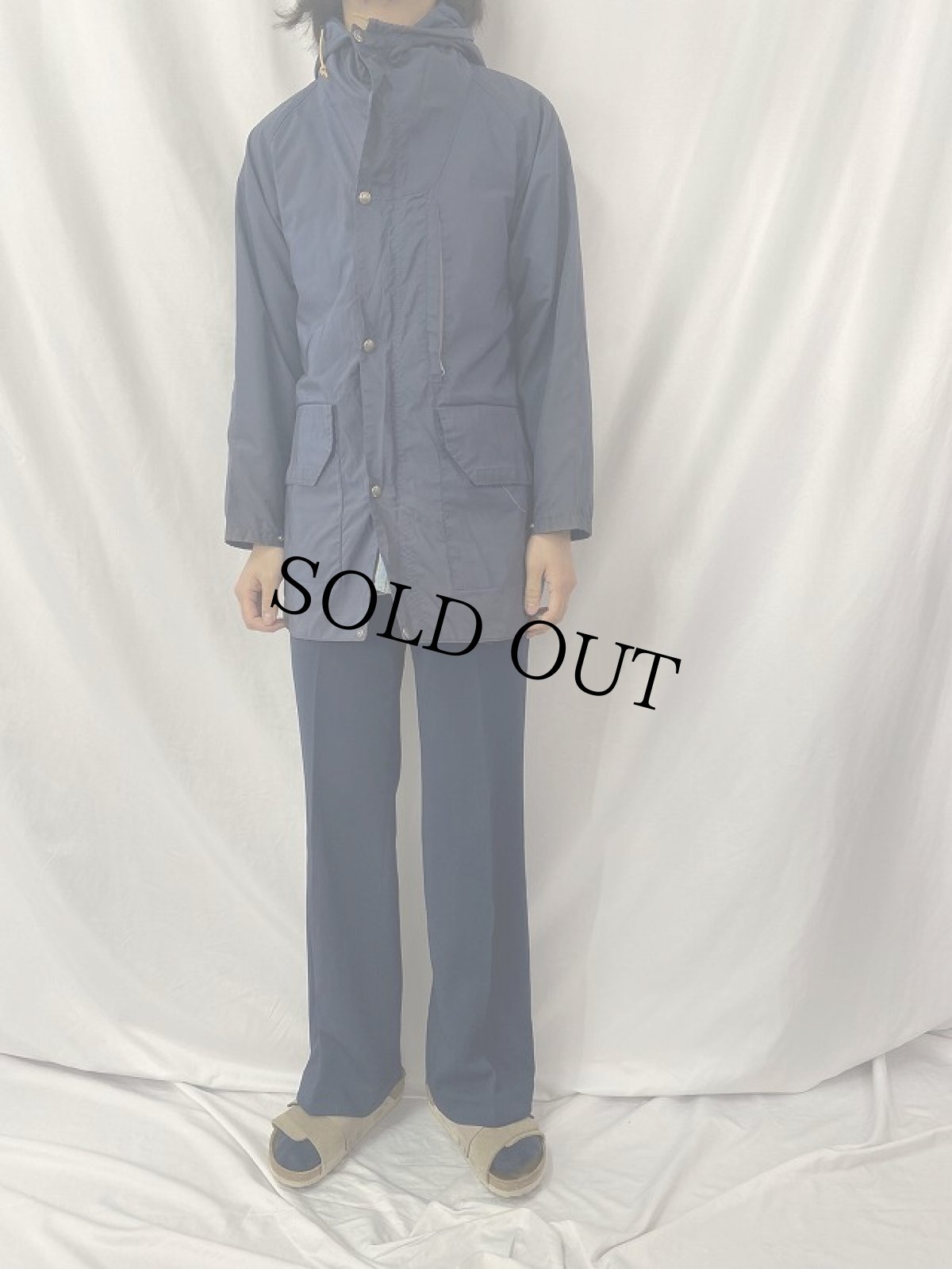 画像2: 70's THE NORTH FACE 茶タグ  ナイロンマウンテンパーカー NAVY S (2)