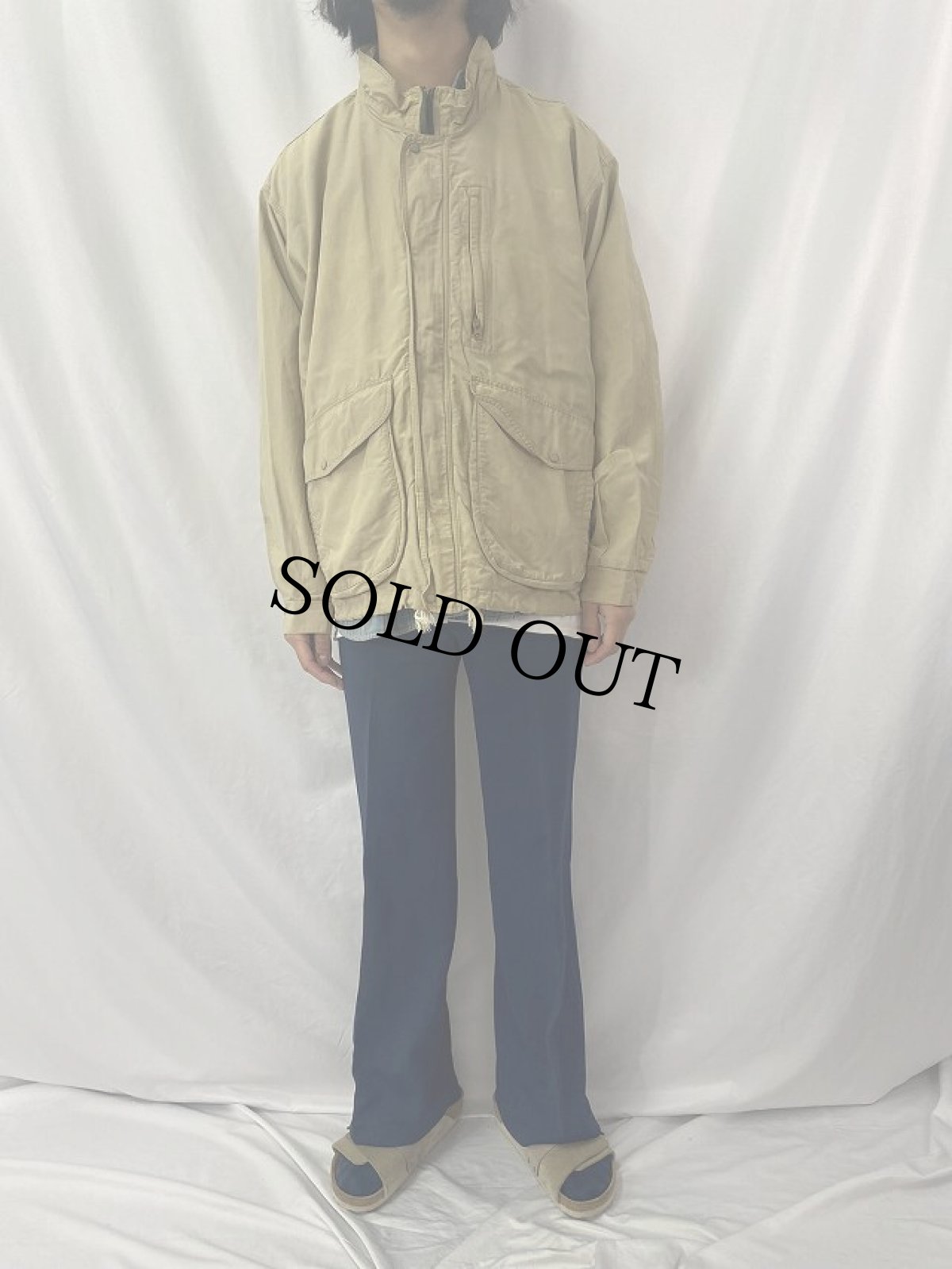 画像2: 80's Patagonia USA製 最初期 コットン×ナイロン バギーズジャケット XL (2)