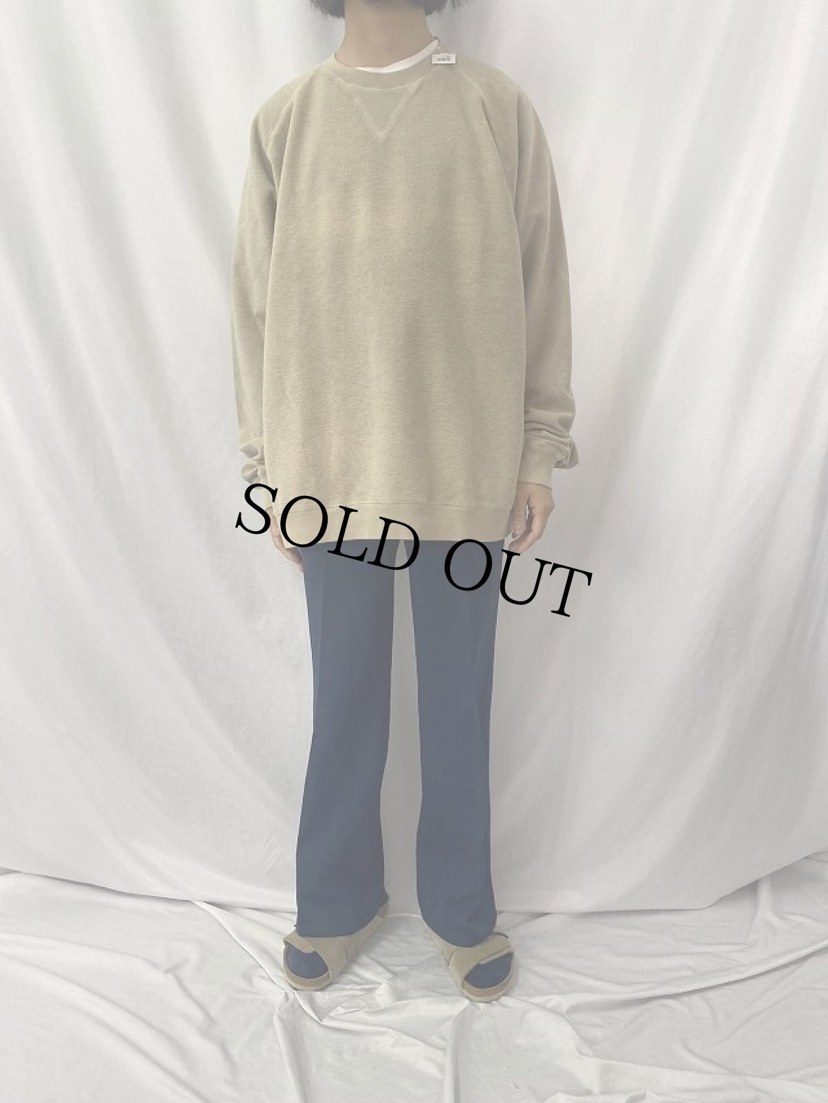 画像2: THE TERRITORY AHEAD USA製 前V パイルスウェット XXLT (2)