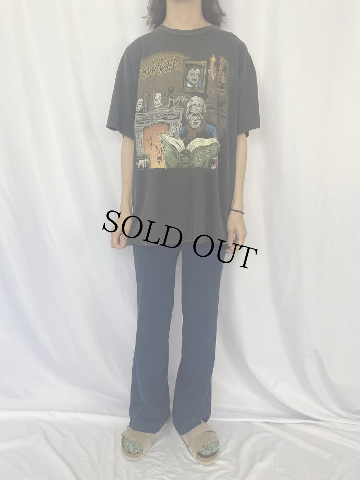 画像2: 90's Deceased "Supernatural Addiction" スラッシュメタルバンドプリントTシャツ XL (2)