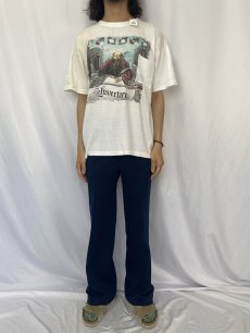 画像2: 90's KANSAS FRANCE製 "Leftoverture" バンドプリントポケットTシャツ XL (2)