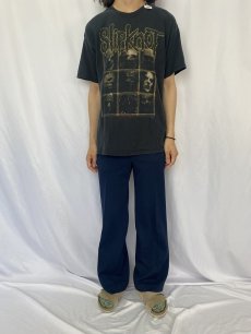 画像2: 2000's Slipknot ヘヴィメタルバンドプリントTシャツ L (2)
