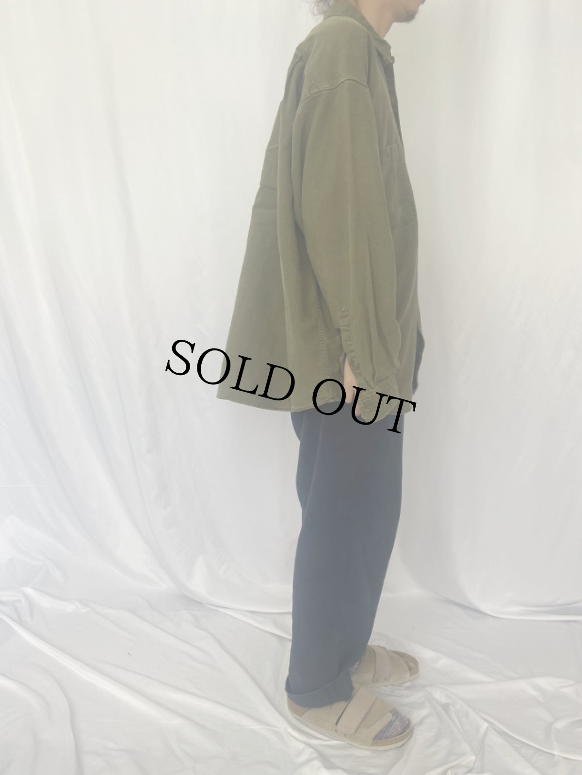 画像3: 90's Patagonia 雪無しタグ リネン×コットンシャツ L (3)