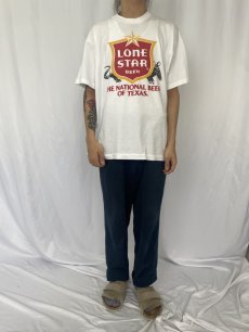 画像2: 80〜90's LONE STAR BEER USA製 ビールメーカー プリントTシャツ XL (2)