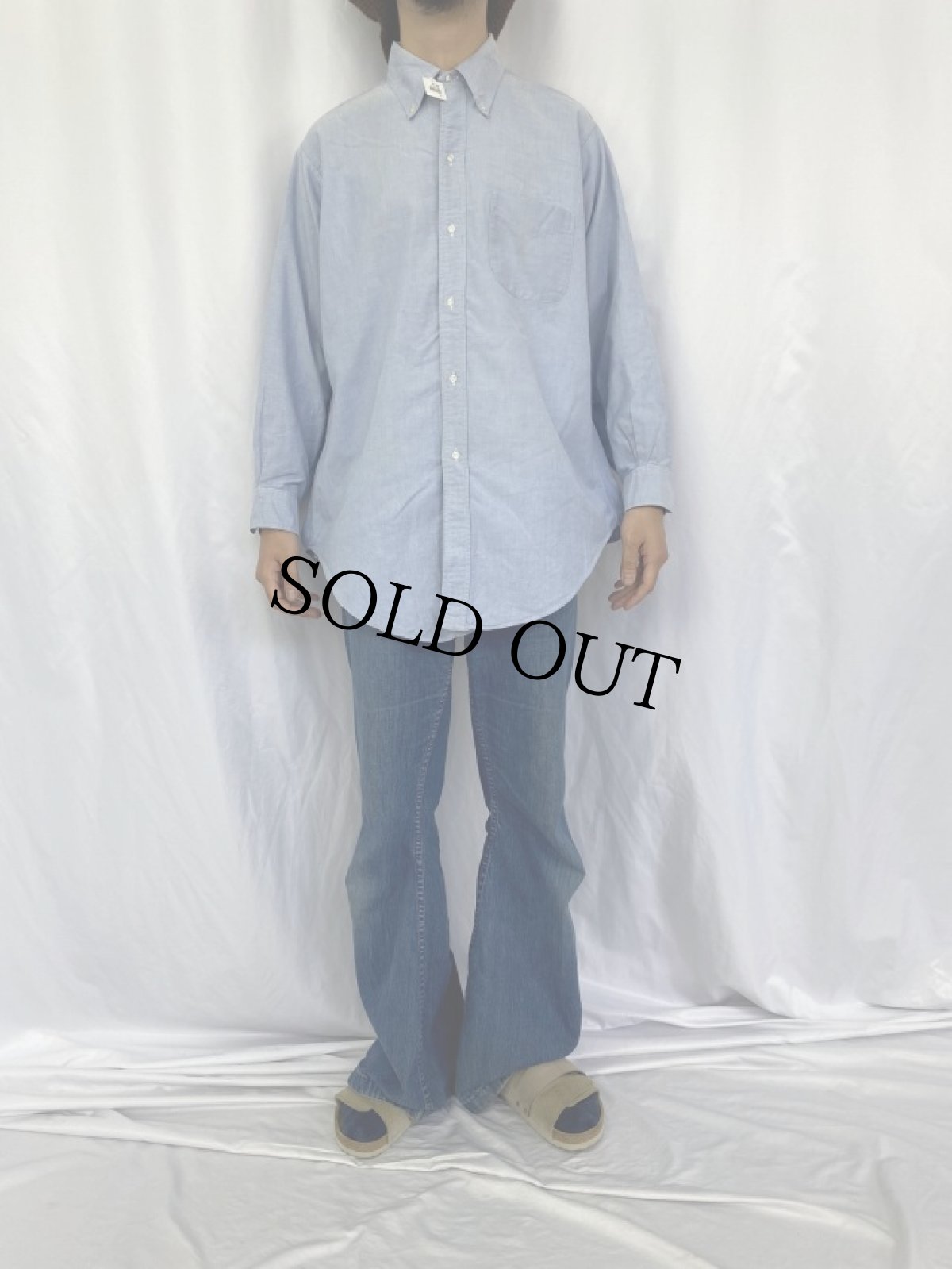 画像2: 70's Brooks Brothers 6ボタン オックスフォードボタンダウンシャツ L〜XL (2)