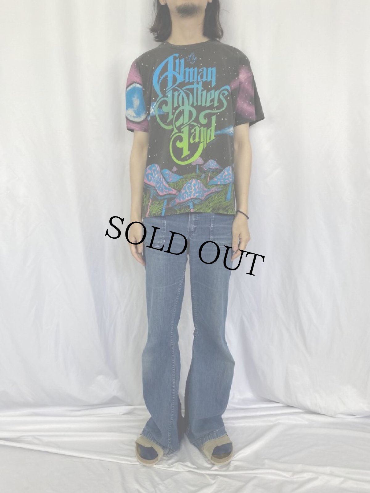 画像2: 90's The Allman Brothers Band USA製 サザンロックバンド 大判プリントTシャツ L (2)