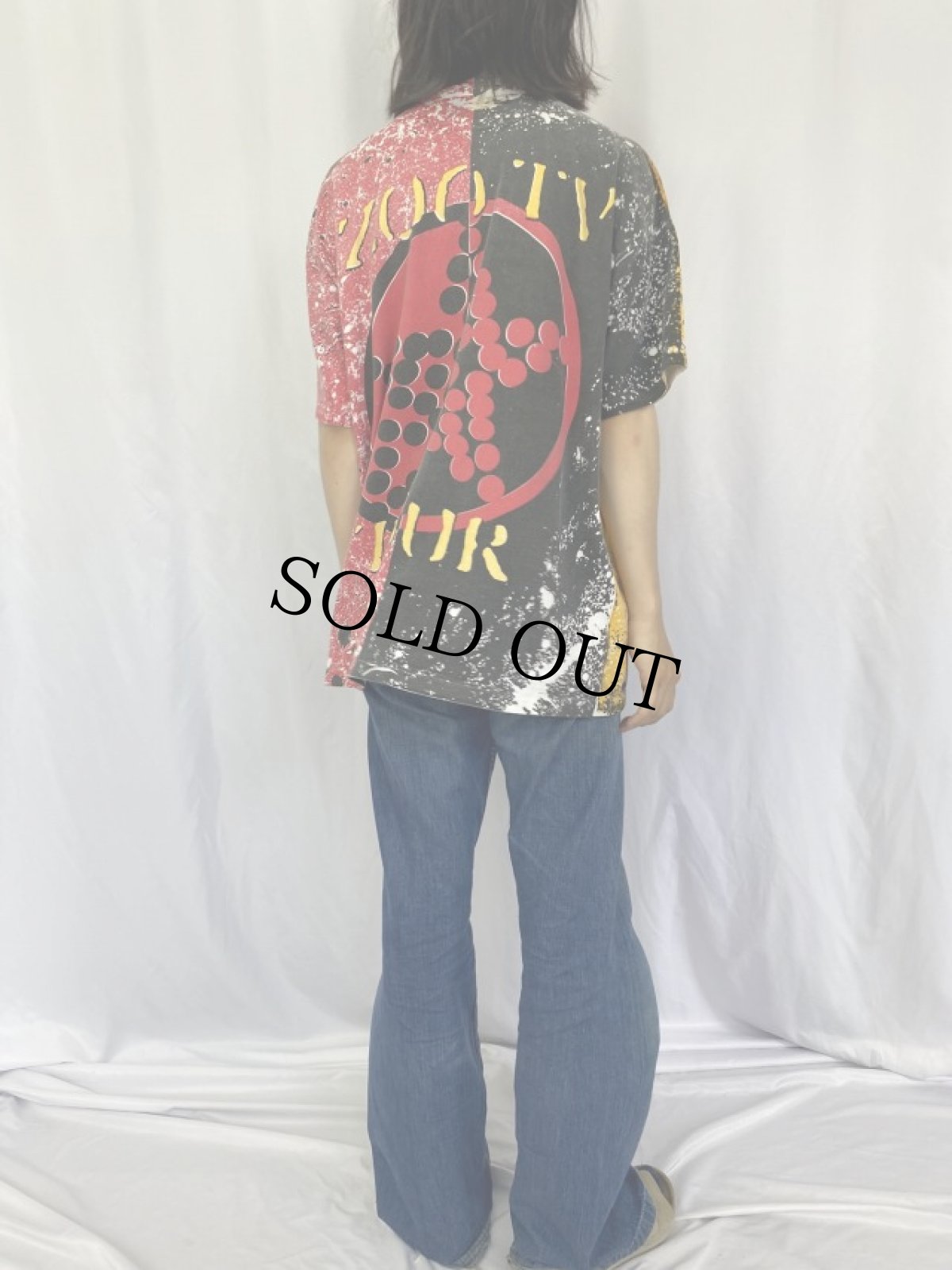 画像4: 90's U2 USA製 "ACHTUNG BABY Zoo TV Tour" 手刷り ロックバンド プリントTシャツ XXL (4)