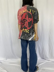 画像4: 90's U2 USA製 "ACHTUNG BABY Zoo TV Tour" 手刷り ロックバンド プリントTシャツ XXL (4)