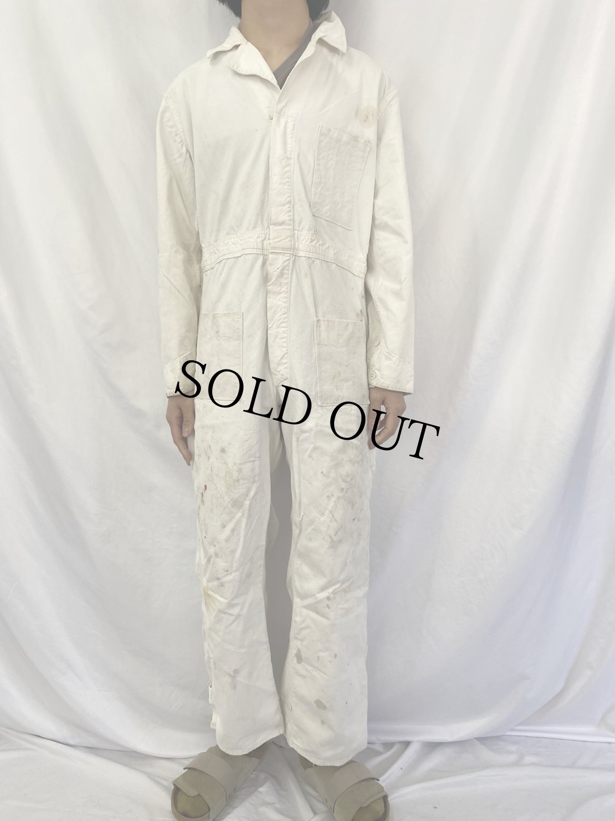 画像2: 50's ALLEN OVERALL COMPANY コットンツイル オールインワン (2)