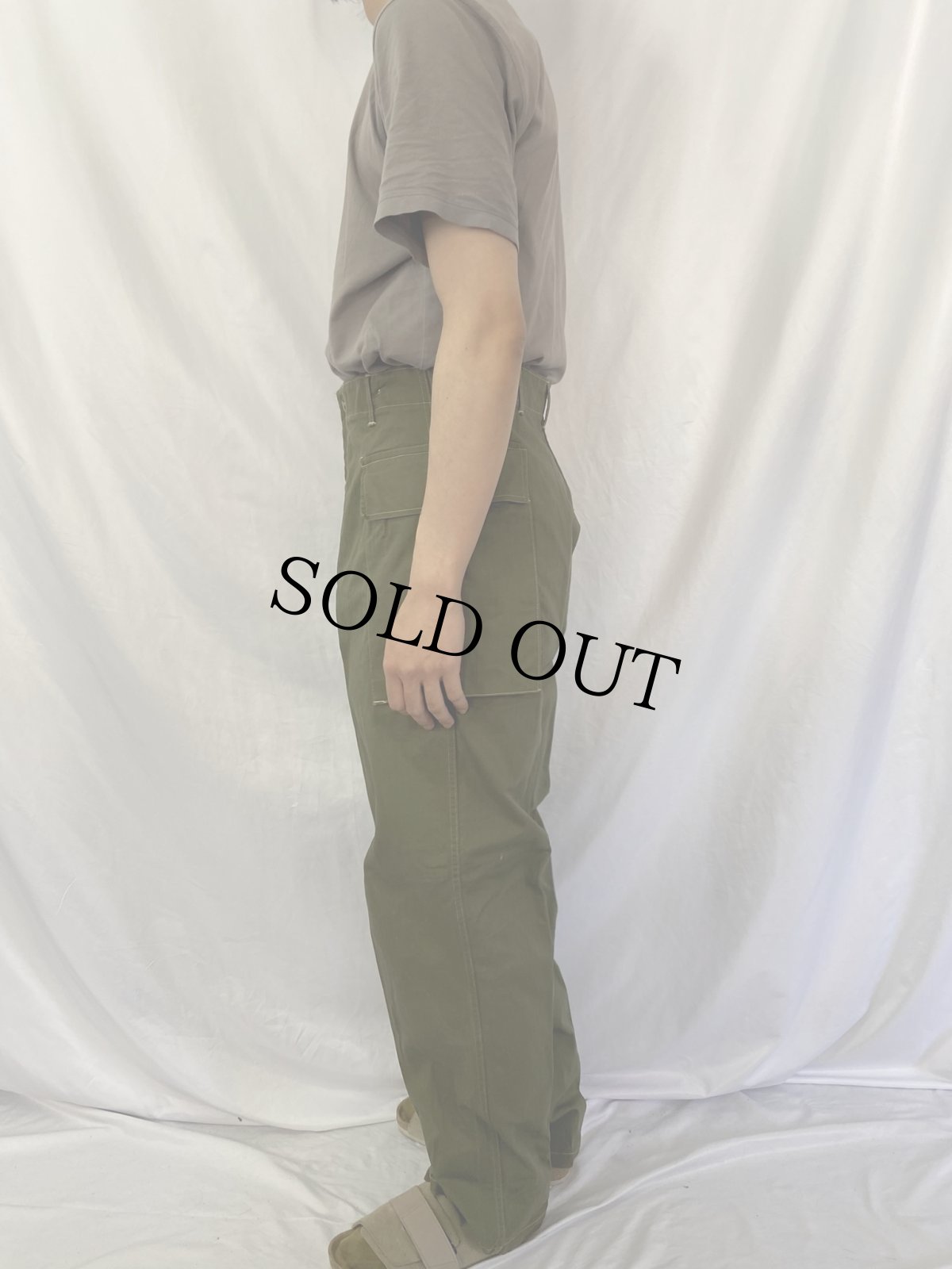 画像3: 40's U.S.ARMY M-43 HBT カーゴパンツ W33 (3)