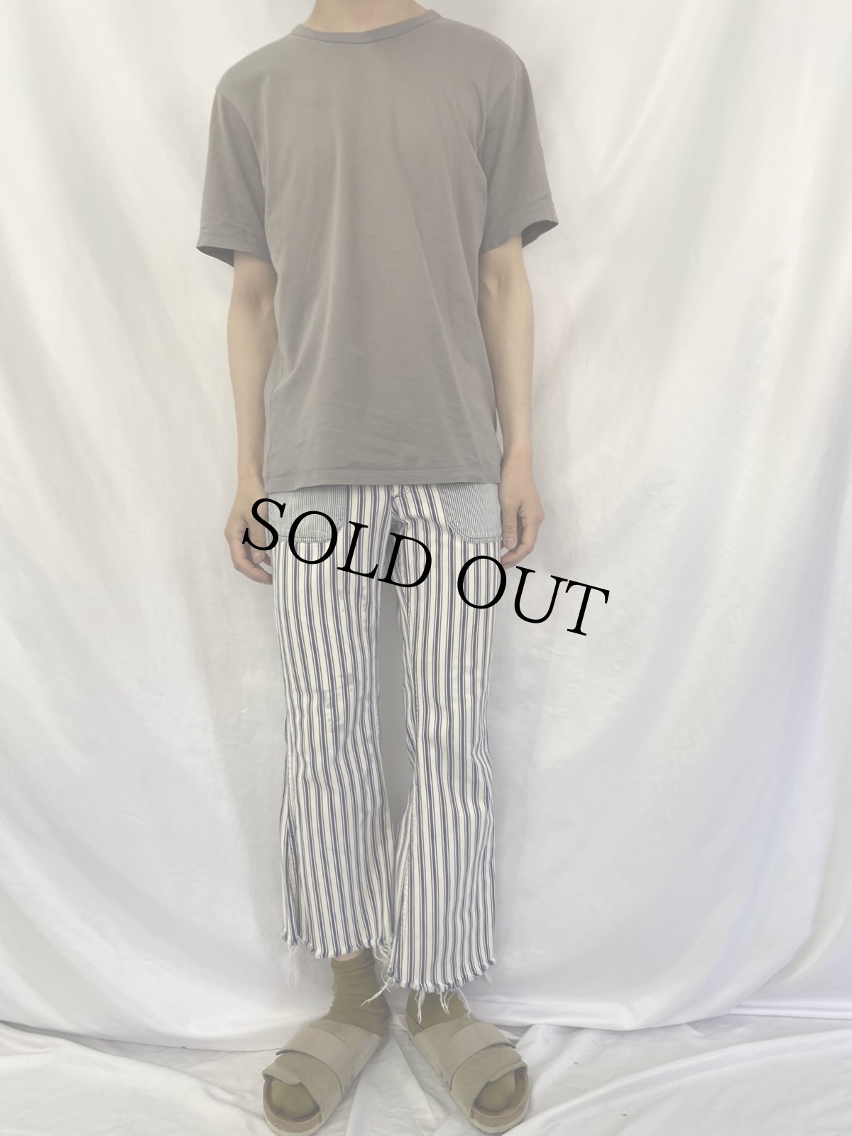 画像2: 70's Wrangler USA製 "Peter Max" 柄切り替え フレアパンツ W32 (2)