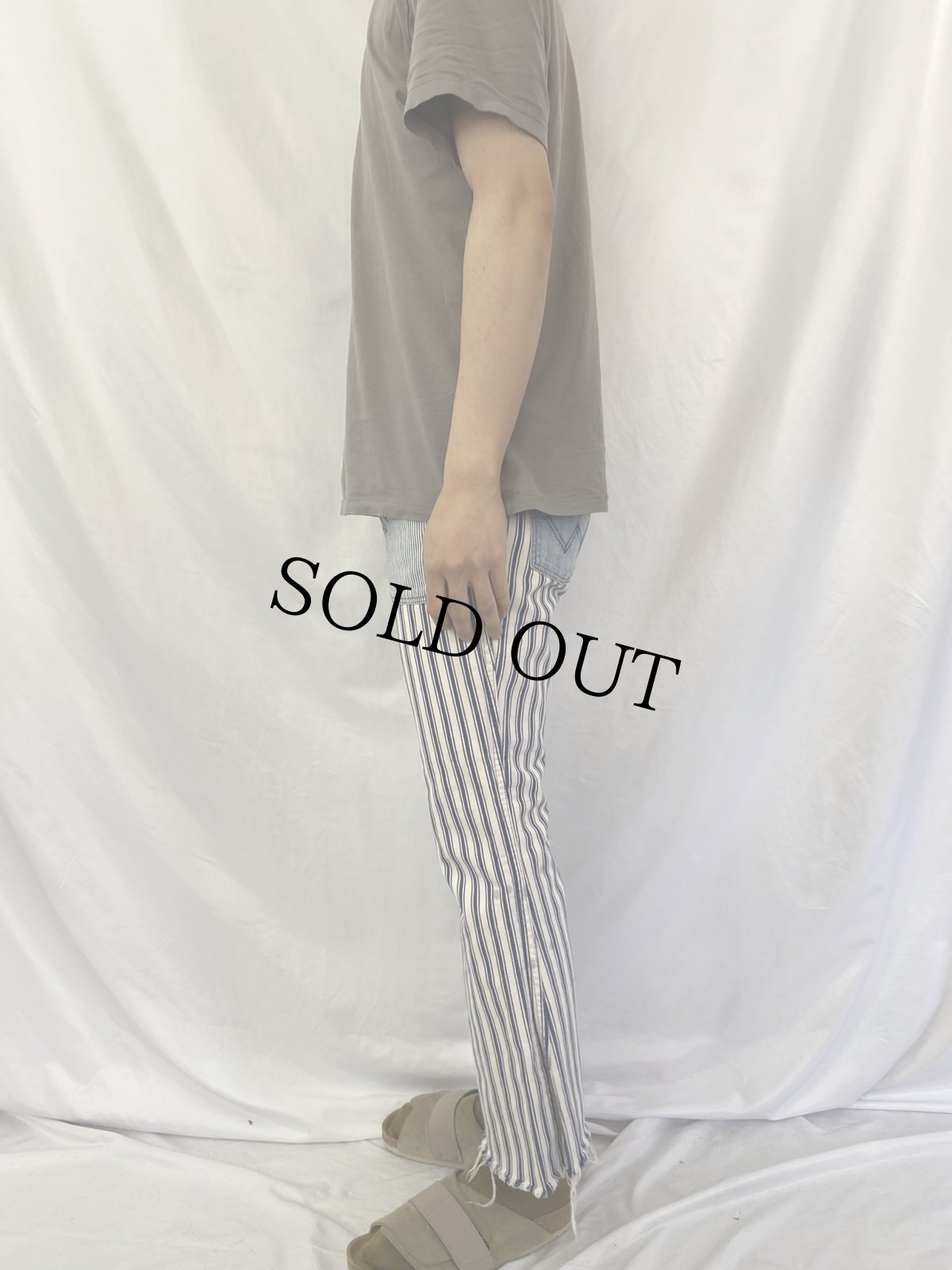 画像3: 70's Wrangler USA製 "Peter Max" 柄切り替え フレアパンツ W32 (3)