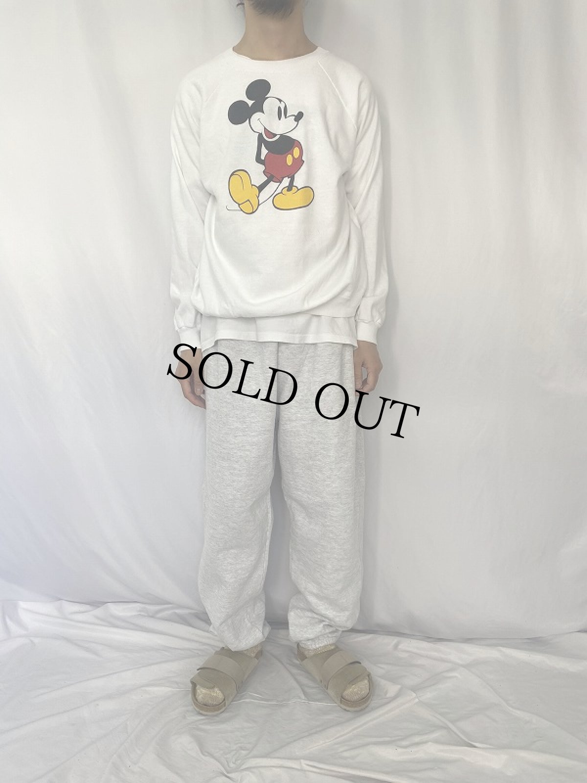画像2: 80's Disney MICKEY MOUSE USA製 キャラクタープリントスウェット XL (2)