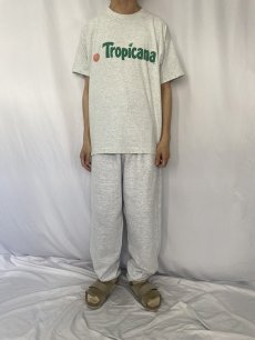 画像2: 90's Tropicana CANADA製 飲料メーカー ロゴプリントTシャツ XL (2)