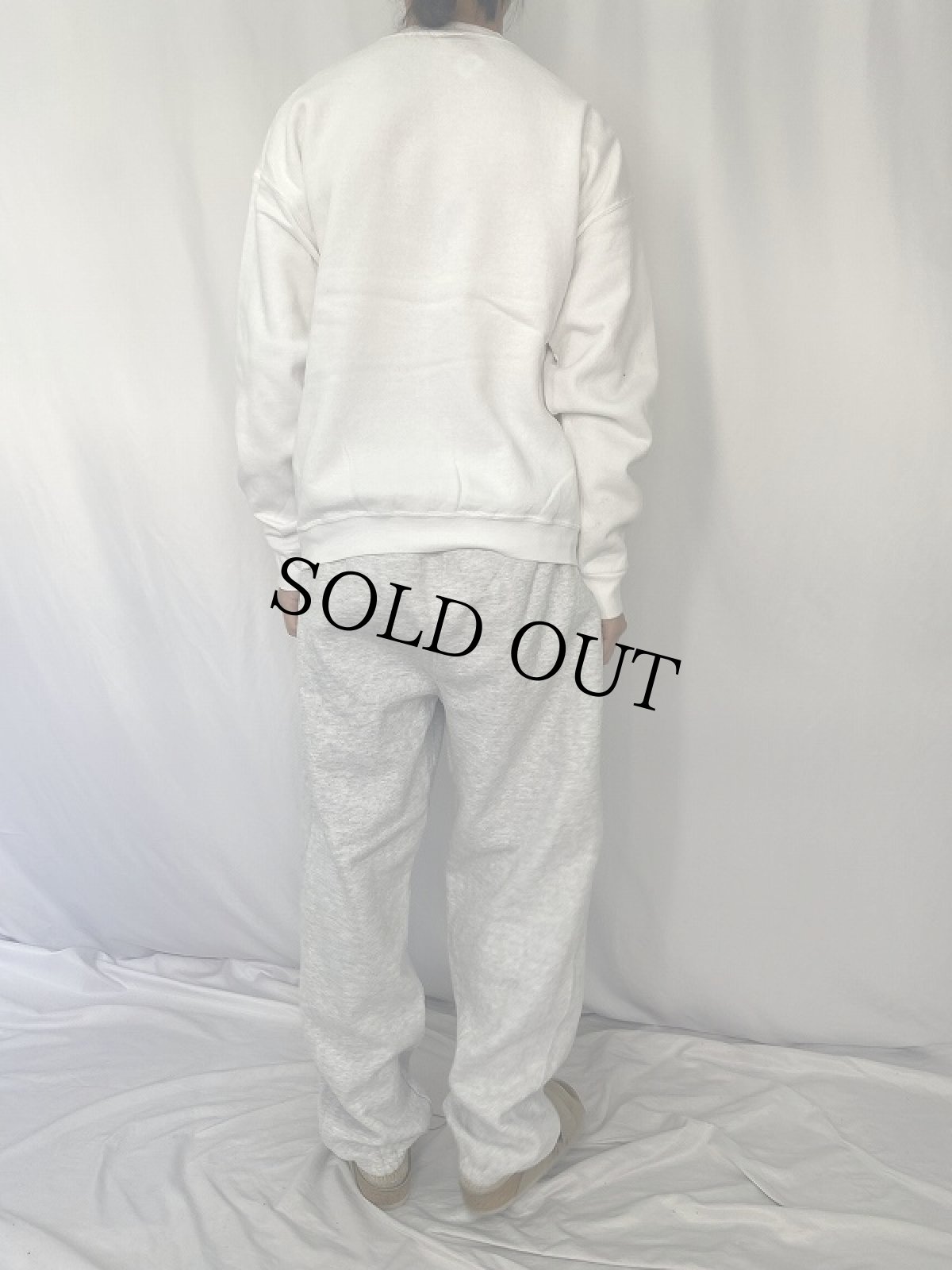 画像4: 90's USA製 "I'd Stop Eating Chocolate but I'm No Quitter." イラストプリントスウェット XL (4)