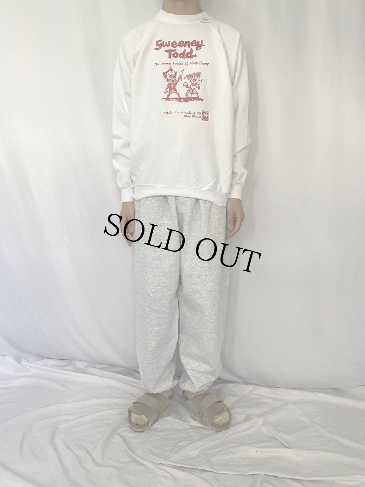 画像2: 80's USA製 "Sweeney Todd, the Demon Barber of Fleet Street" 小説プリントスウェット XL (2)