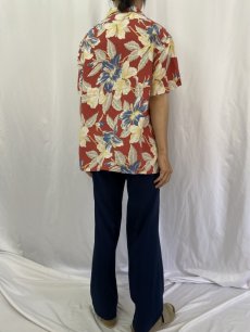 画像4: POLO Ralph Lauren ハイビスカス柄 ビスコース アロハシャツ XL (4)