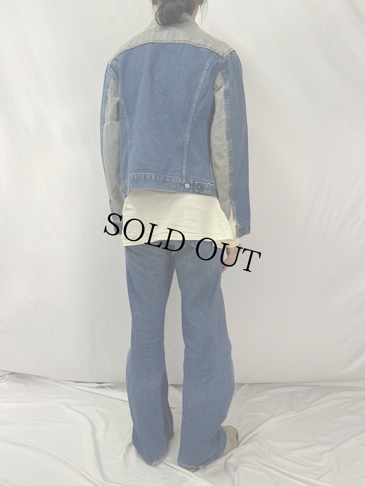 画像4: 80's Levi's 70506-0247 USA製 2トーン 切り替えデニムジャケット SIZE40 (4)