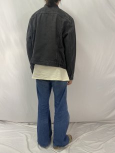 画像4: 90's Levi's 75505 ブラックデニムジャケット SIZE46 (4)