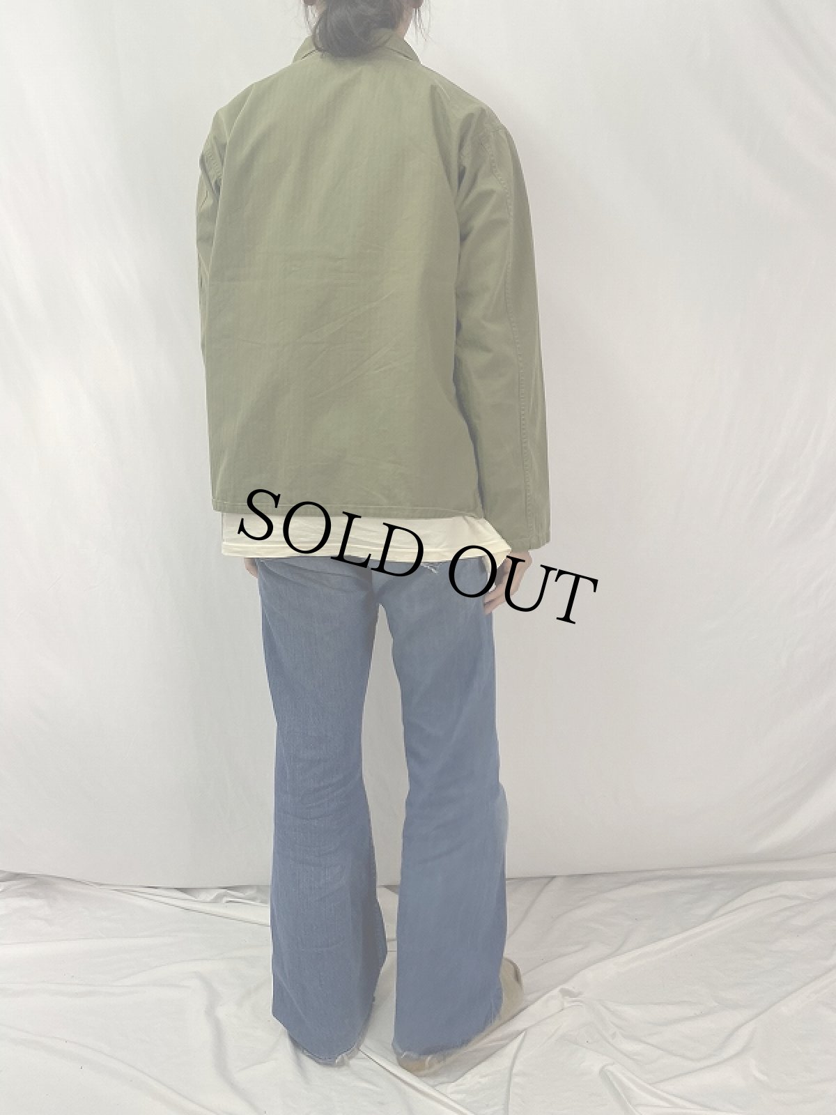 画像4: Ralph Lauren RRL "M-43 TYPE" 13スターボタン HBTジャケット M (4)