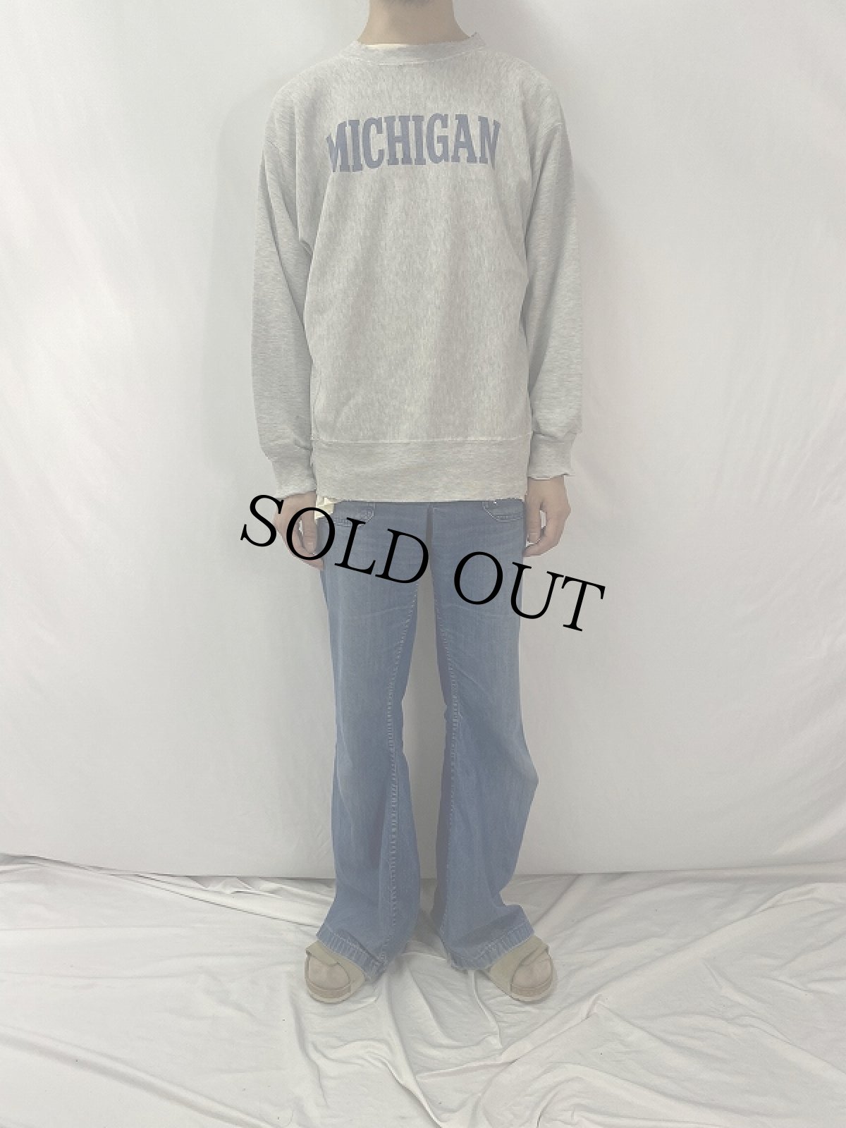 画像2: 80's Champion REVERSE WEAVE トリコタグ USA製 "MICHIGAN" プリントスウェット XL (2)