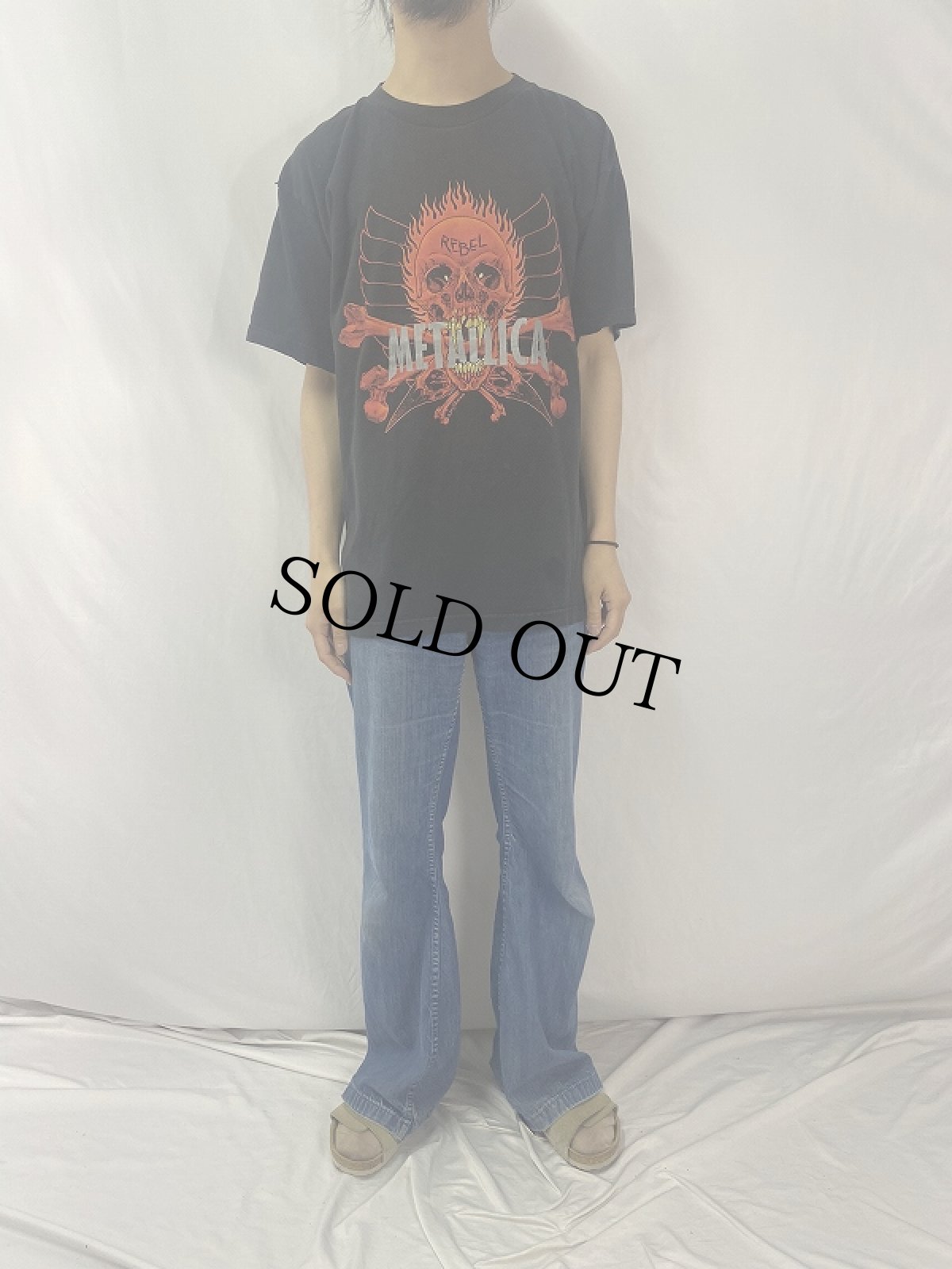 画像2: 【お客様お支払処理中】90's METALLICA pushead "REBEL" ヘヴィメタルバンドプリントTシャツ BLACK XL (2)