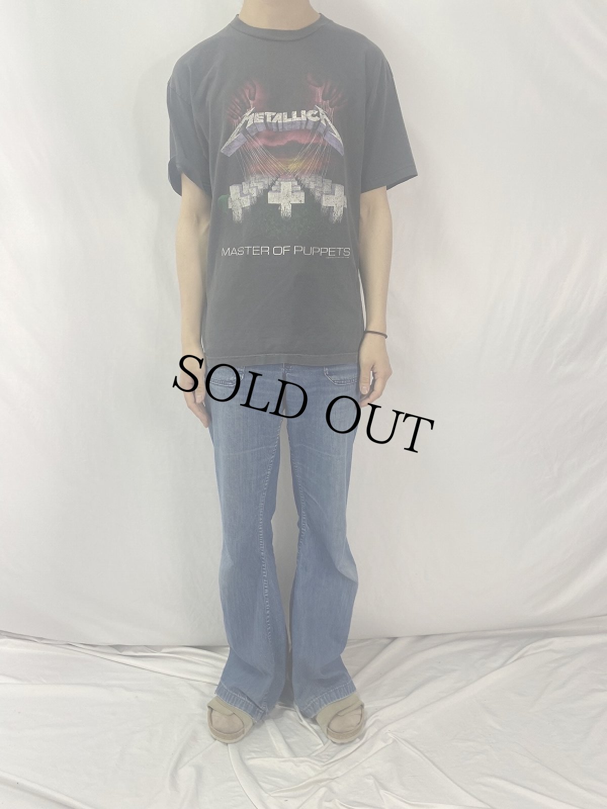画像2: 90's METALLICA "MASTER OF PUPPETS" ヘヴィメタルバンドプリントTシャツ BLACK L (2)