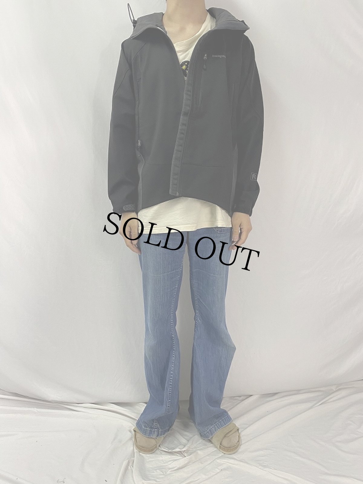 画像2: 2000's Patagonia Rシリーズ フードジャケット BLACK L (2)