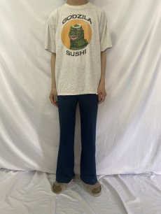 画像3: 90's USA製 "GODZILA SUSHI" キャラクターパロディプリントTシャツ XL (3)