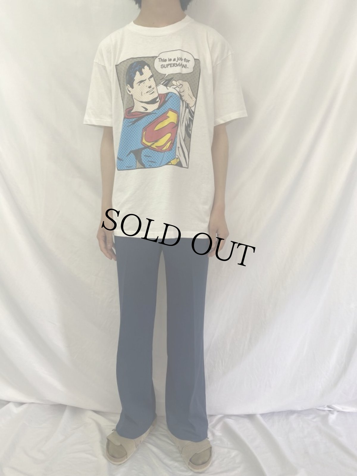 画像2: 90's SUPERMAN USA製 アメコミ キャラクタープリントTシャツ XL (2)