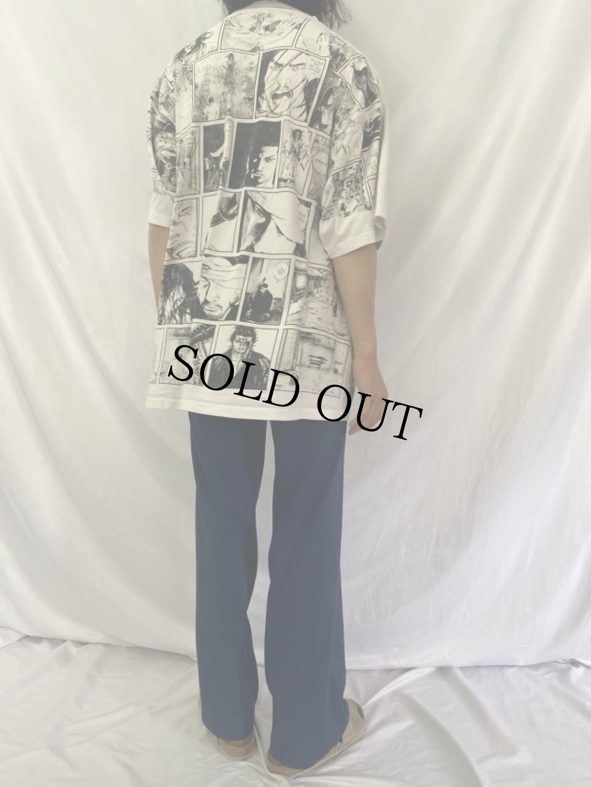 画像4: バガボンド 韓国語表記版漫画 大判プリントTシャツ 3XL (4)