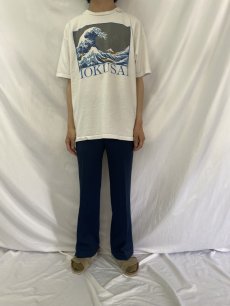 画像2: 80's HOKUSAI USA製 "The Great Wave" 浮世絵プリントTシャツ XL (2)