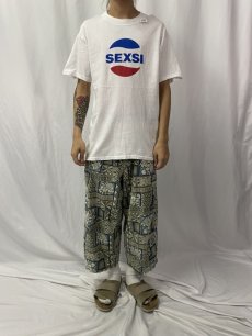 画像2: "SEXSI" パロディプリントTシャツ M (2)