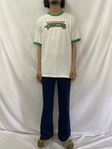 画像2: 2000's TEENAGE MUTANT NINJA TURTLES USA製 ロゴプリント リンガーTシャツ L (2)