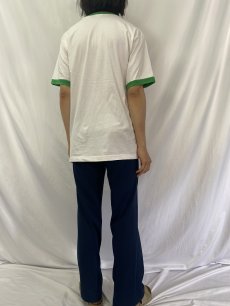 画像4: 2000's TEENAGE MUTANT NINJA TURTLES USA製 ロゴプリント リンガーTシャツ L (4)