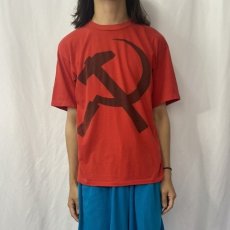 画像2: 80's "鎌と槌" シンボルマークプリントTシャツ (2)