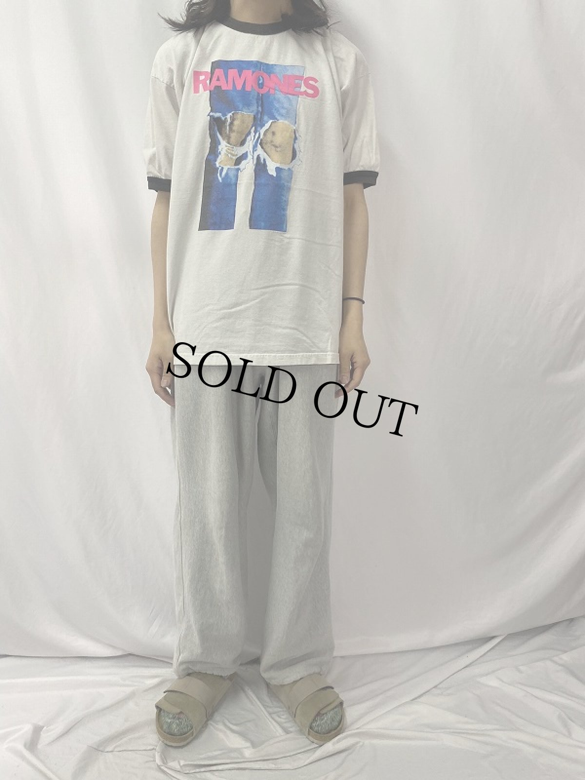 画像2: RAMONES パンクロックバンドプリントリンガーTシャツ (2)