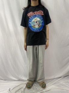 画像2: 90's AEROSMITH USA製 "AERO FORCE ONE" ロックバンド ツアーTシャツ BLACK XL (2)