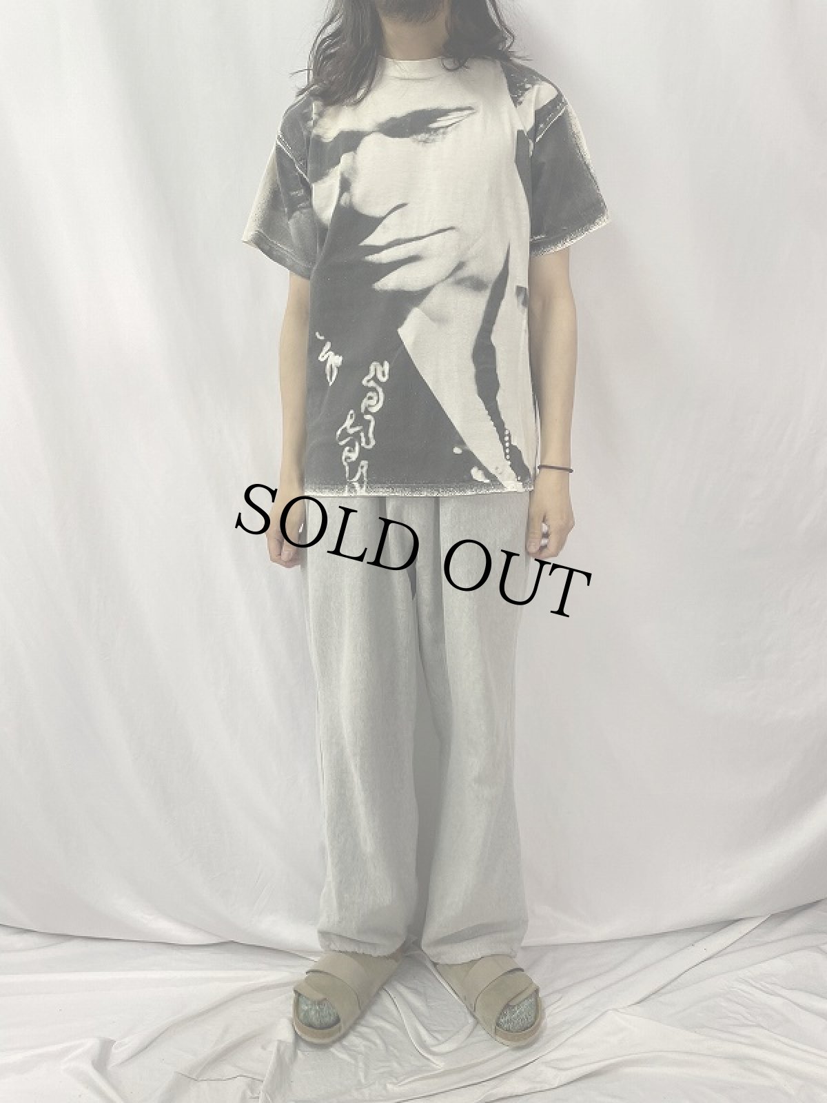 画像2: 90's John Mellencamp USA製 "Whenever We Wanted the tour 1992" ロックシンガー 大判プリントTシャツ L (2)