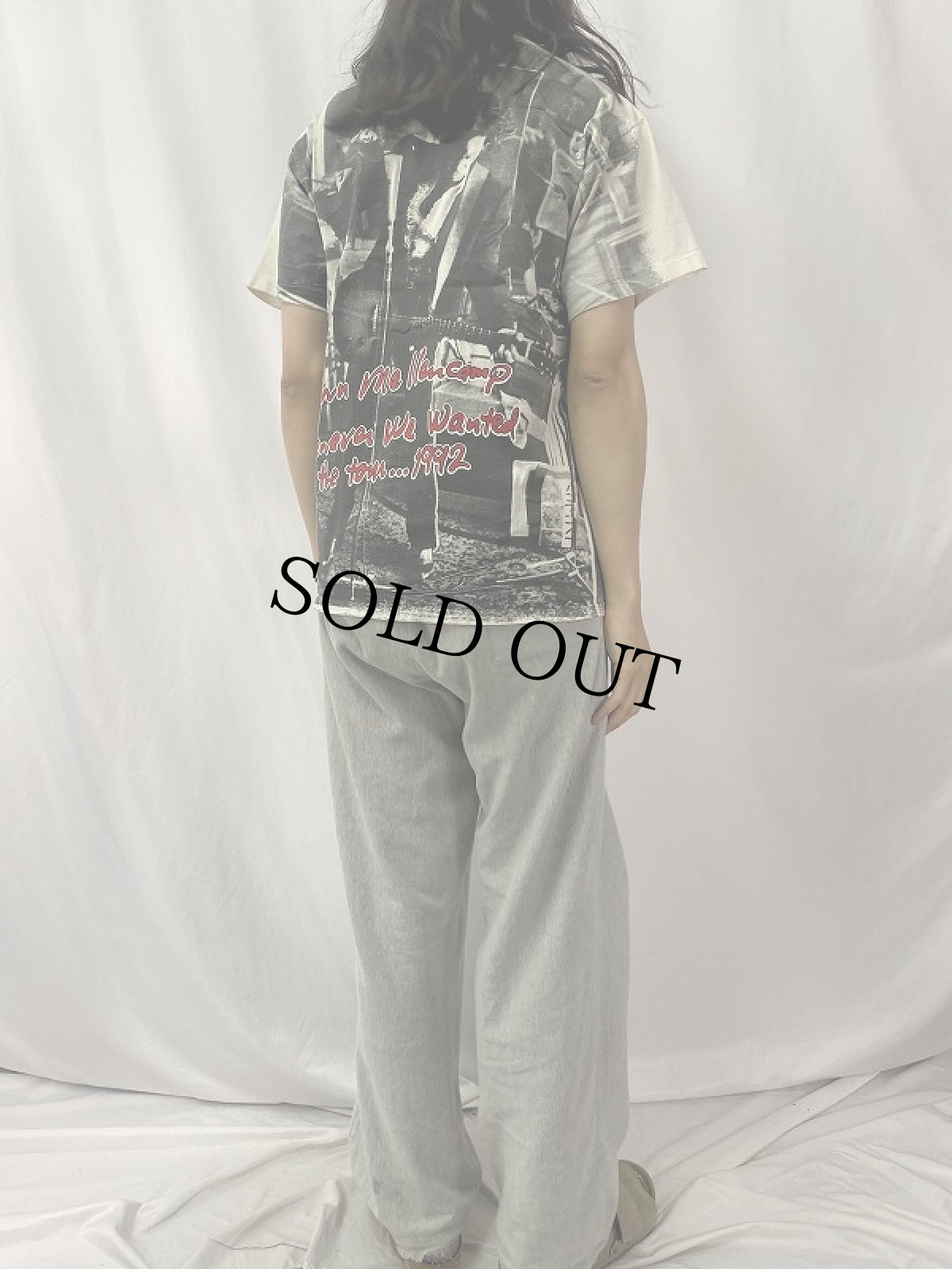 画像4: 90's John Mellencamp USA製 "Whenever We Wanted the tour 1992" ロックシンガー 大判プリントTシャツ L (4)